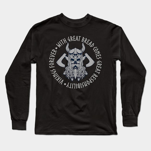 Viking Skull 4.5 Long Sleeve T-Shirt by Harrisaputra